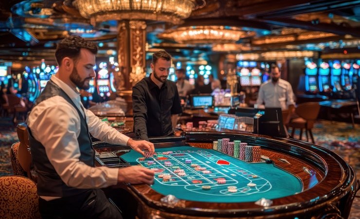 Contoh layar Fortune Tiger dengan jelas menunjukkan tombol taruhan, putar, dan hasil pembayaran